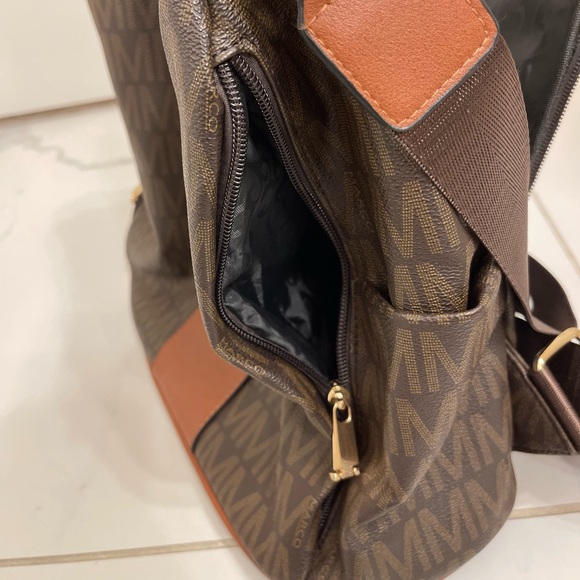 Vegan leather MARCO backpack purse - Picture 6 of 9